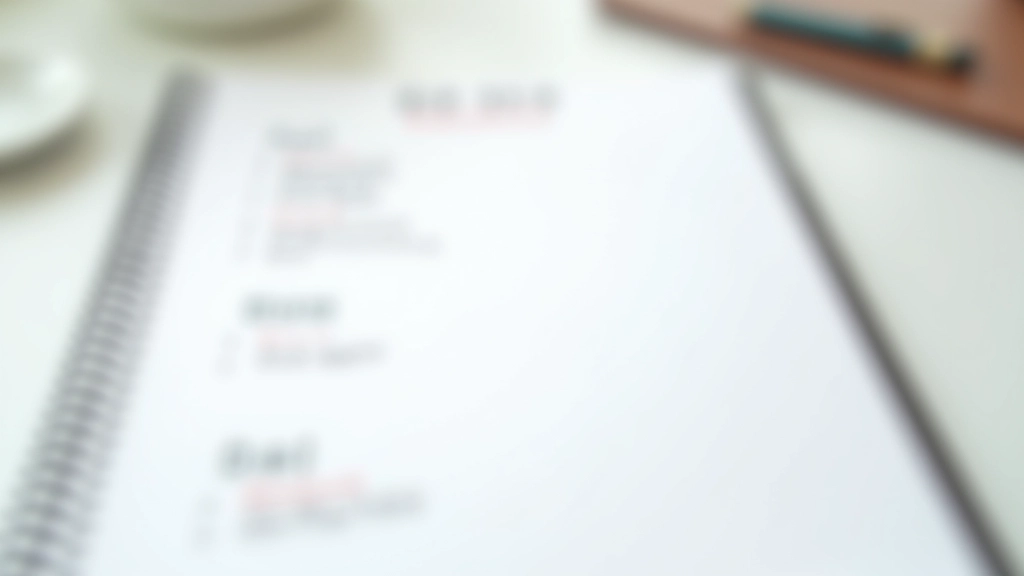 Handwritten daily planner with three sections: priorities, regular tasks, and wildcard items on lined paper